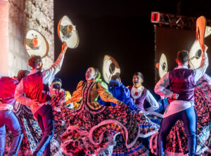 Santa Barbara dancers performing during Fiesta Pequena at the Santa Barbara Mission.