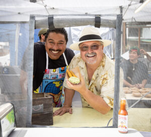 Santa Barbara Fiesta food vendors at De la Guerra Plaza