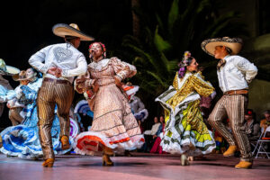 Hispanic dancers performing at the Noches de Ronda in Santa Barbara