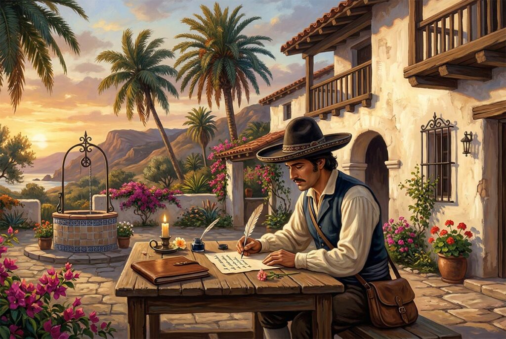 Santa Barbara Fiesta Poetry Contest AI Image by Eric Petersen
